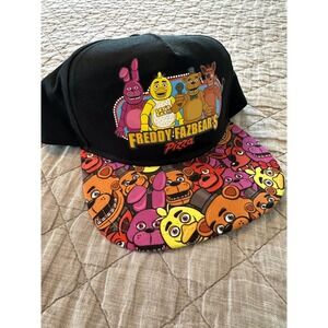 Five Nights at Freddys Youth OSFM Black Snapback Hat Freddy Fazbear Pizza